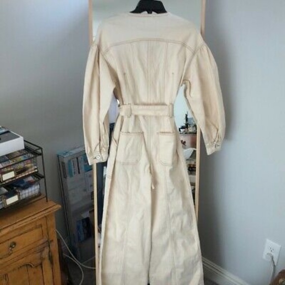 Ulla Johnson Akiba Jumpsuit size 4 Ivory Denim - Picture 5 of 6